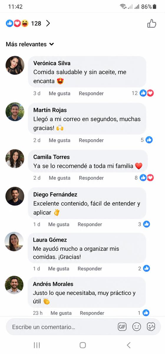 Capturas de comentarios de clientes en redes sociales 4